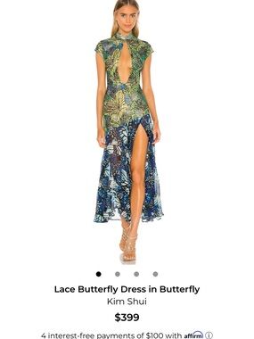 Kim Shui Blue & Brown Printed Maxi Dress